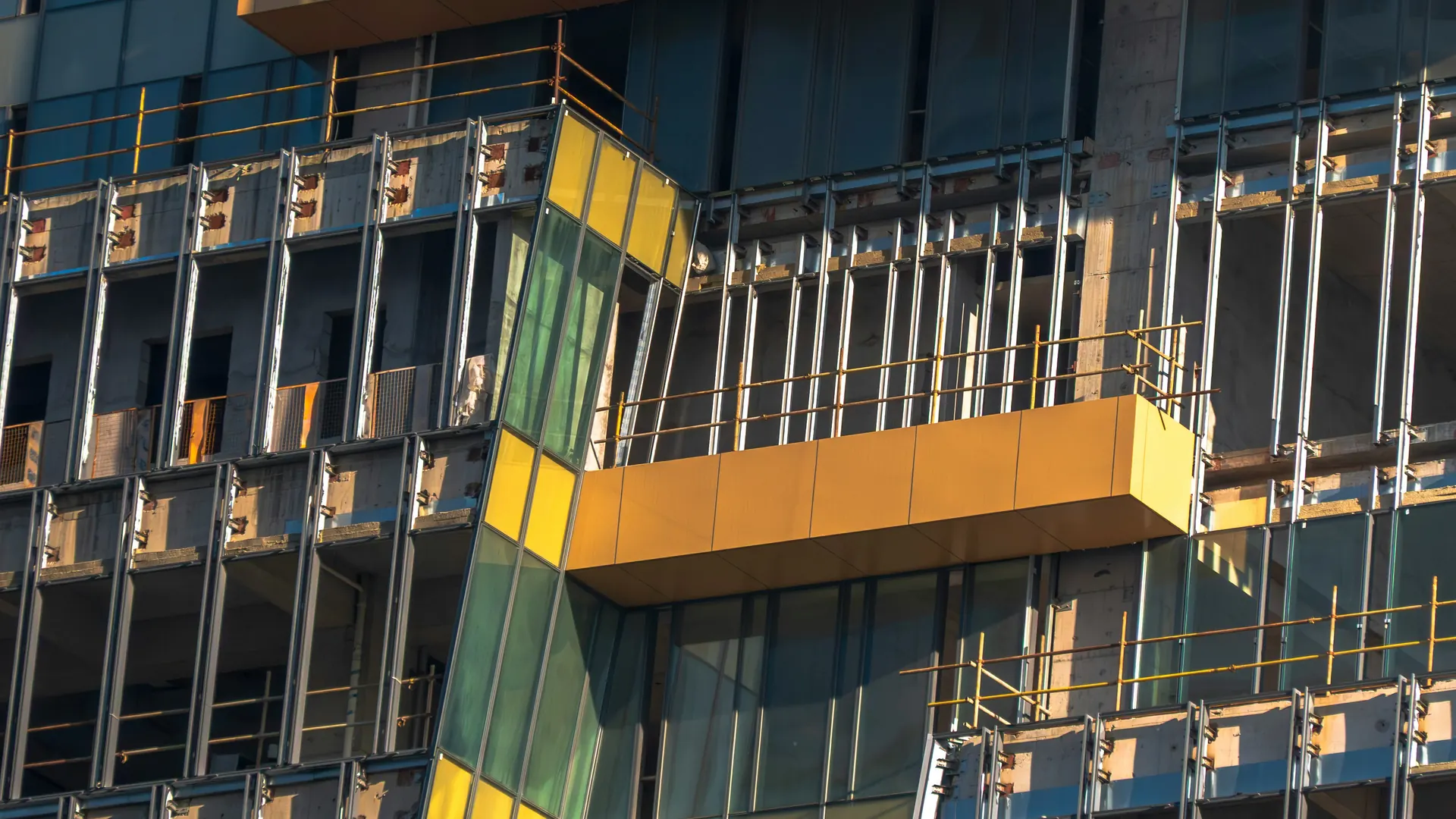 Modern building construction detail used as a decorative Services background