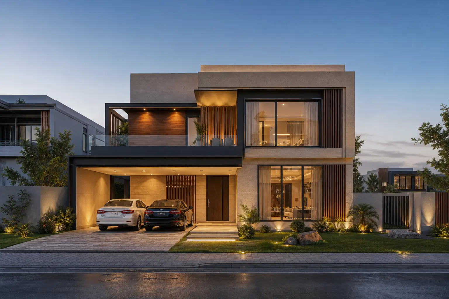 Completed modern villa by Neo Design & Constructions